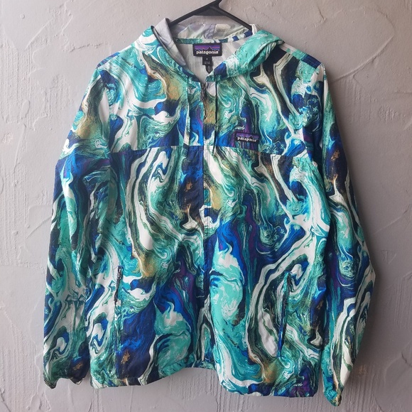 Patagonia Jackets & Blazers - HTF Patagonia marble oil windbreaker small